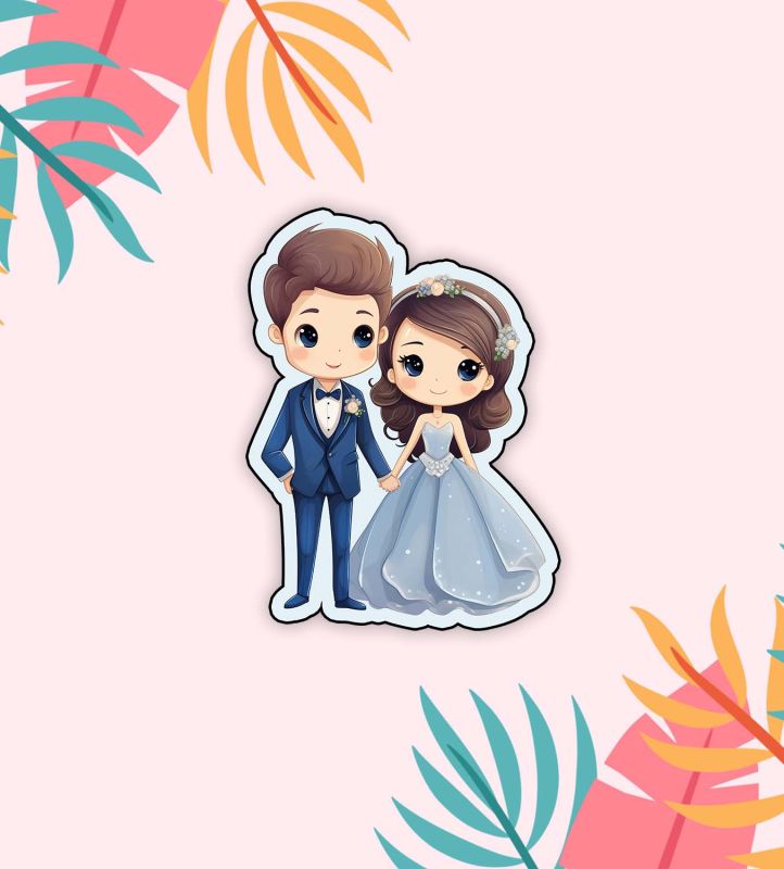 Cute Couple Fridge Magnet Gift for Anniversary Valentine Day Couple Special Home Decoration  Refrigerator Magnet Sticker  Almirah Decor Magnet Home Decor Item